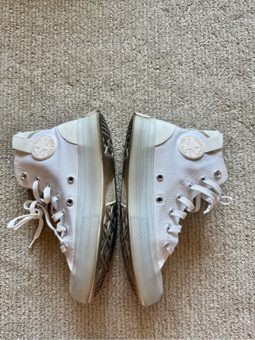 Converse Women's White High Top Canvas Sneakers